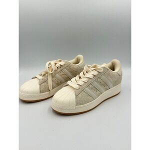 Adidas Superstar XLG W Cream Suede Platform Sneakers Y2K Luxe Sz Women 6 NIB
